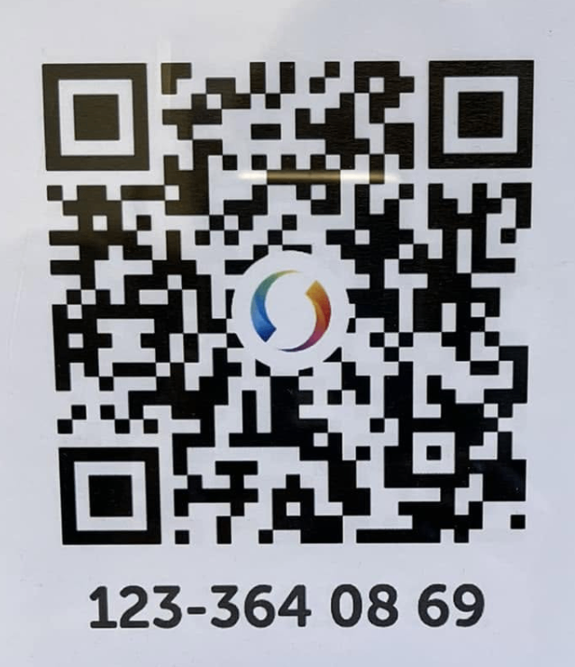 Swish QR-kod för ANGELIA – 123-364 08 69